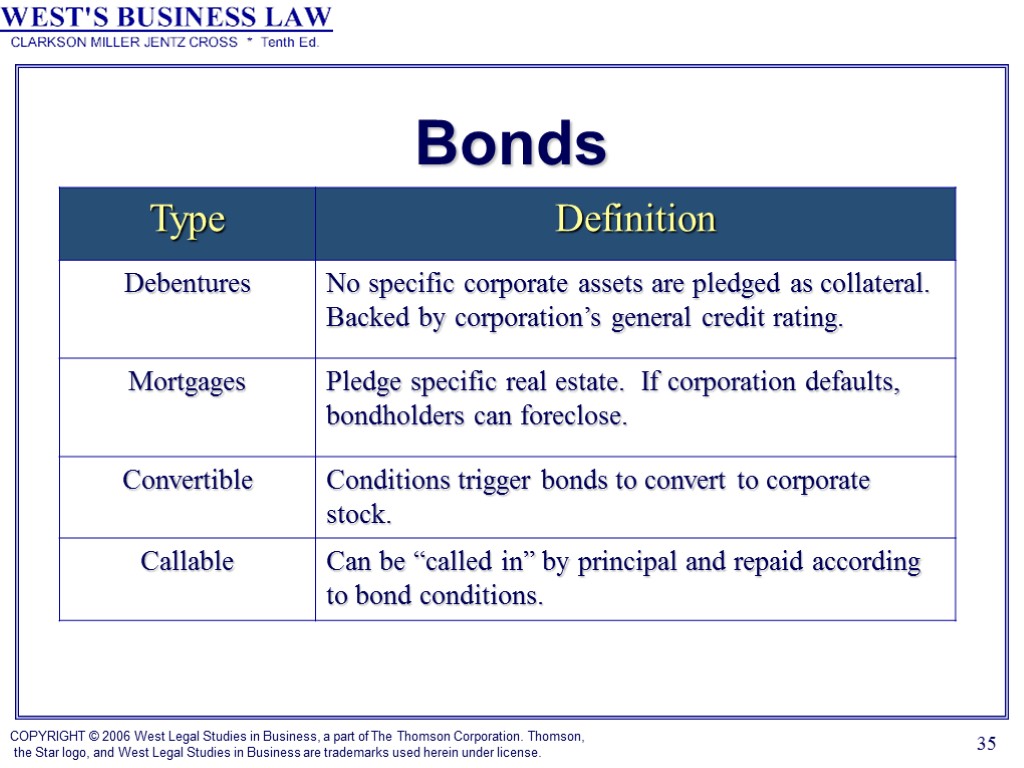 35 Bonds